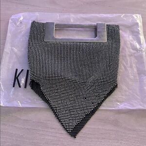 KIM SHUI. Sparkling Rhinestone Handbag with Handle